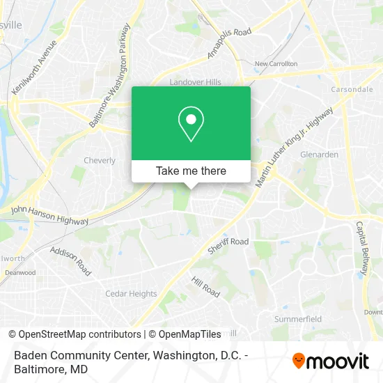 Baden Community Center map