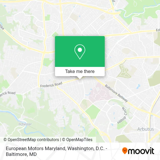 European Motors Maryland map