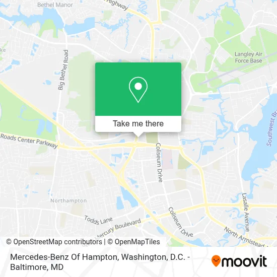 Mercedes-Benz Of Hampton map