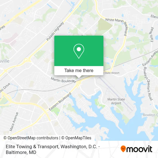 Elite Towing & Transport map