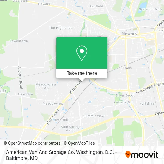 American Van And Storage Co map