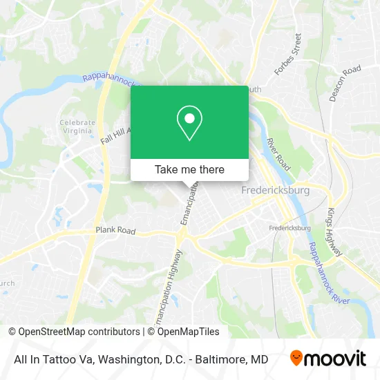 All In Tattoo Va map