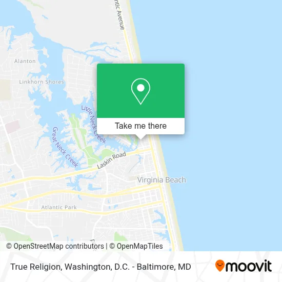 True Religion map