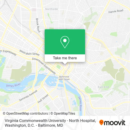 Virginia Commonwealth University - North Hospital map