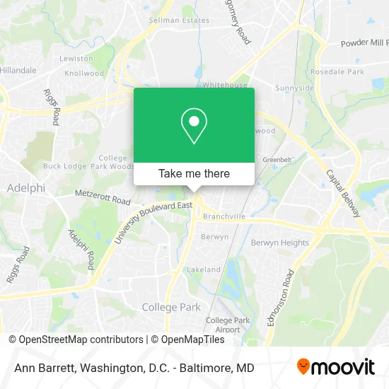 Ann Barrett map
