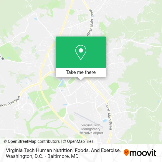 Virginia Tech Human Nutrition, Foods, And Exercise map
