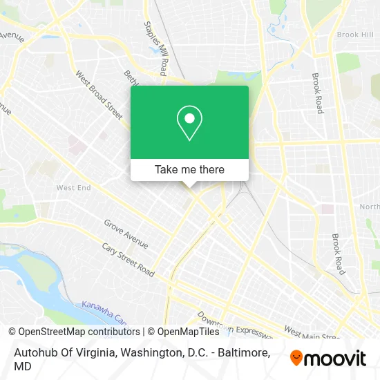 Autohub Of Virginia map