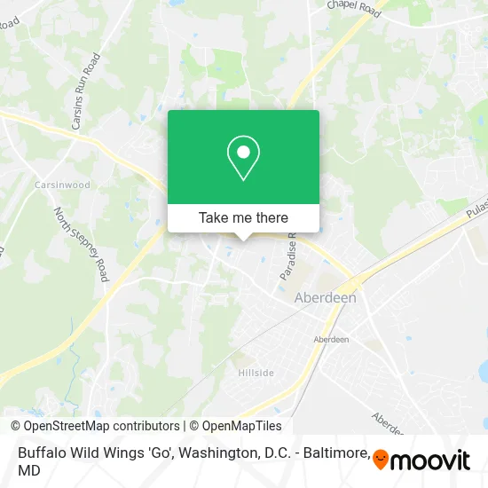 Buffalo Wild Wings 'Go' map