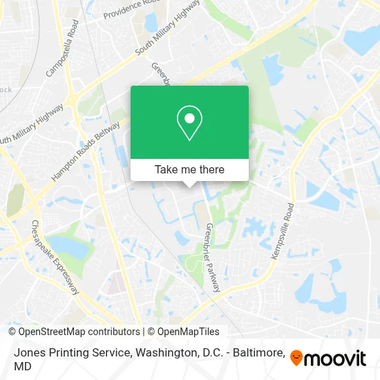 Jones Printing Service map