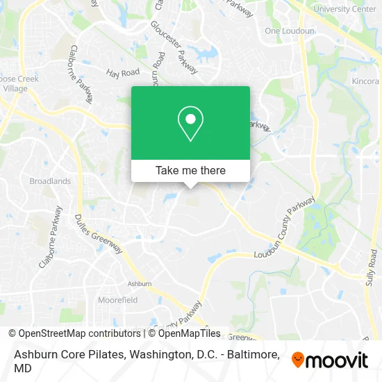 Ashburn Core Pilates map