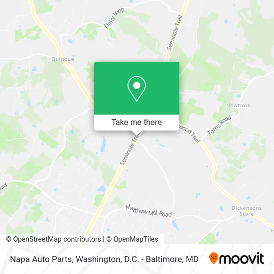 Napa Auto Parts map