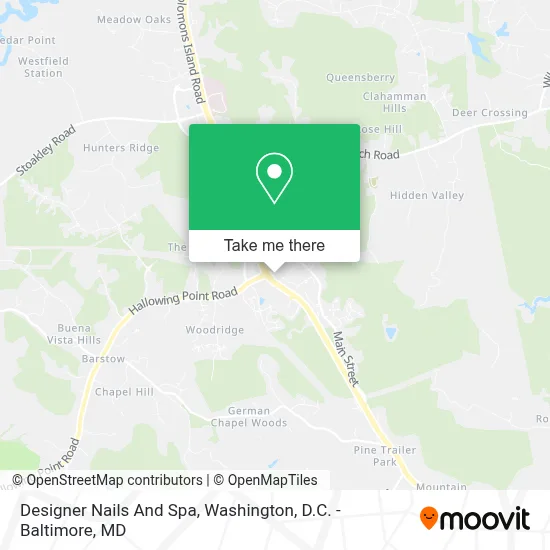 Designer Nails And Spa map