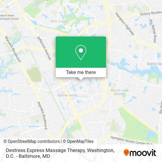 Destress Express Massage Therapy map