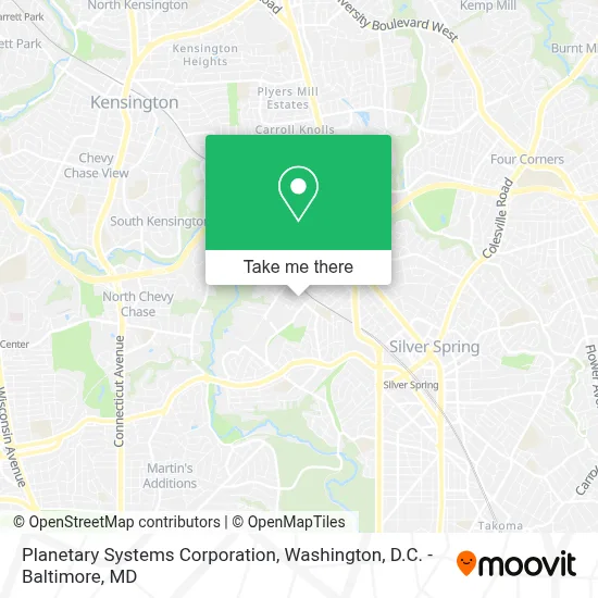 Planetary Systems Corporation map