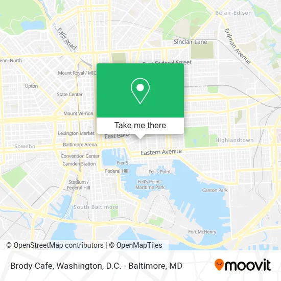 Brody Cafe map