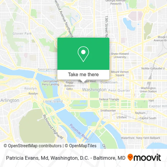 Patricia Evans, Md map