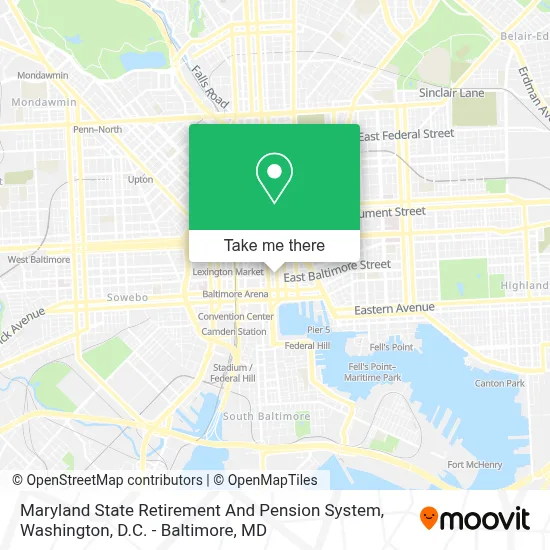 Maryland State Retirement And Pension System map