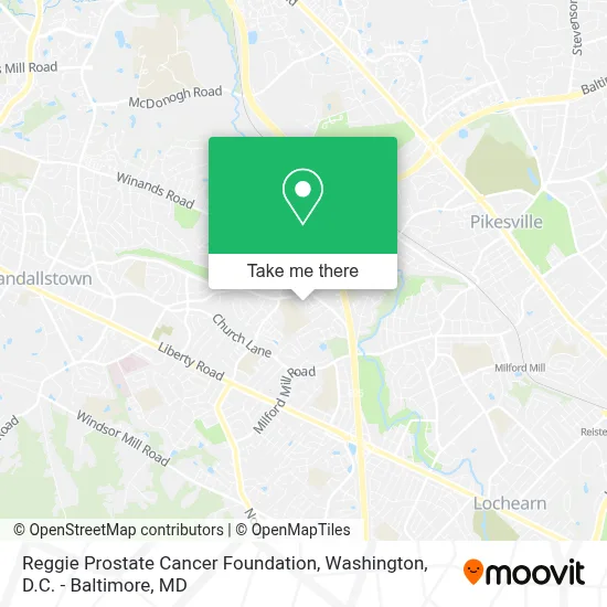 Reggie Prostate Cancer Foundation map