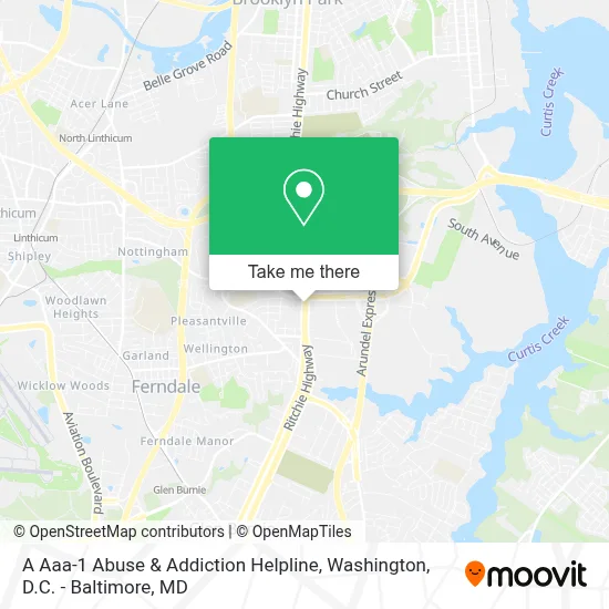 A Aaa-1 Abuse & Addiction Helpline map
