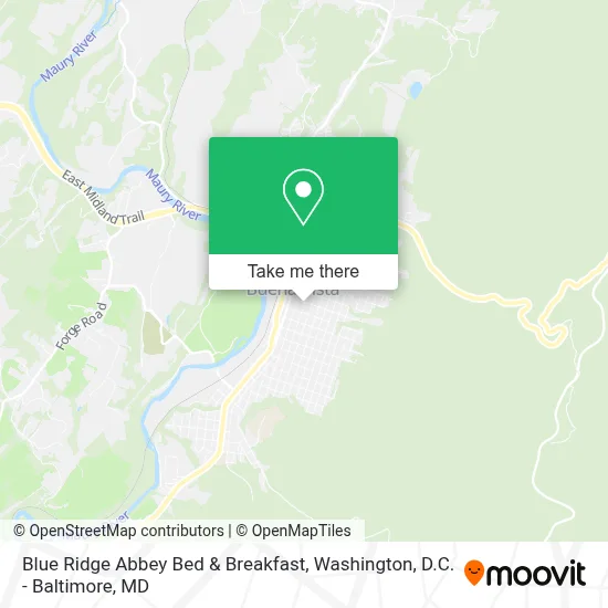 Blue Ridge Abbey Bed & Breakfast map