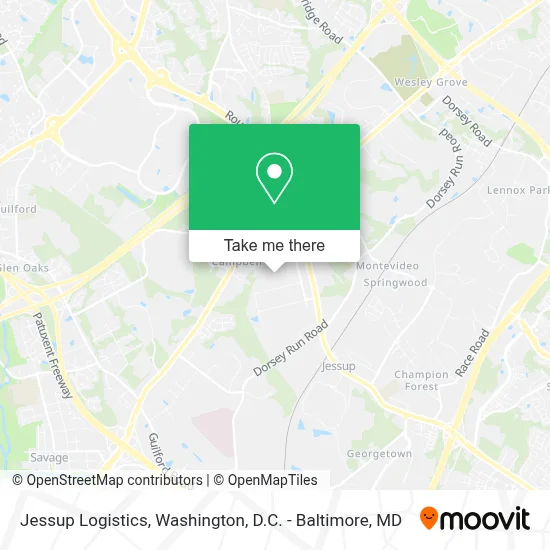 Jessup Logistics map