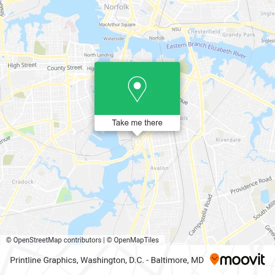 Printline Graphics map