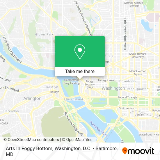 Arts In Foggy Bottom map