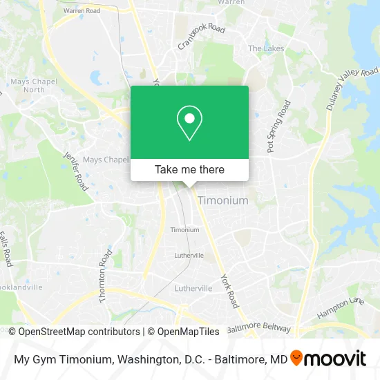 My Gym Timonium map