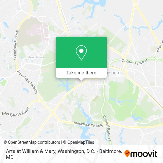 Arts at William & Mary map