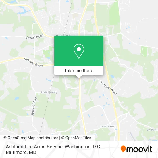 Ashland Fire Arms Service map