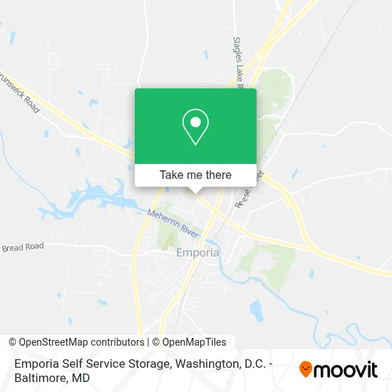 Emporia Self Service Storage map