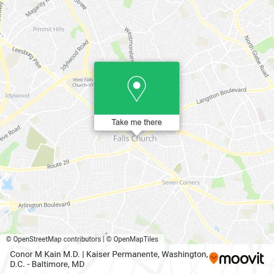 Conor M Kain M.D. | Kaiser Permanente map
