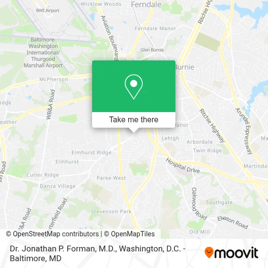 Dr. Jonathan P. Forman, M.D. map