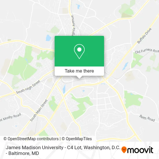 James Madison University - C4 Lot map