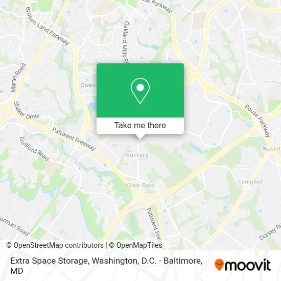 Extra Space Storage map