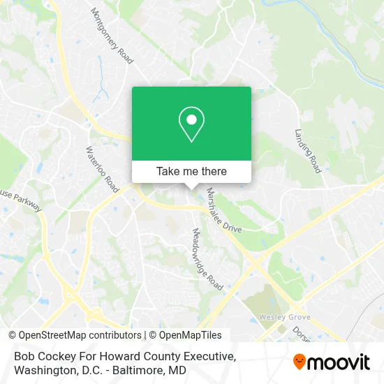 Bob Cockey For Howard County Executive map