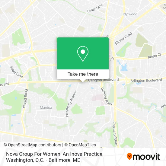 Nova Group For Women, An Inova Practice map