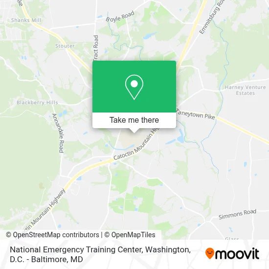 National Emergency Training Center map