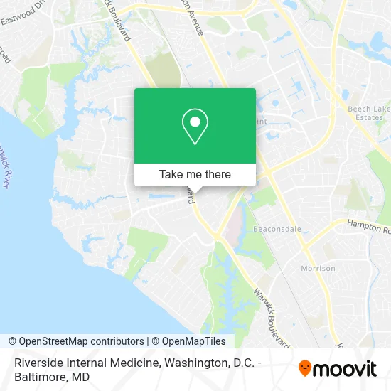 Riverside Internal Medicine map
