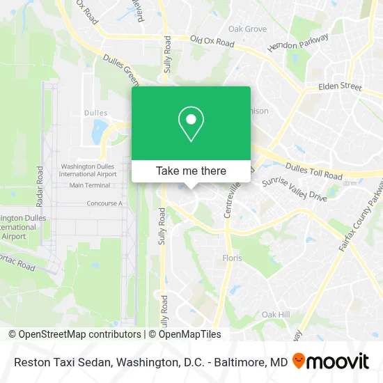 Reston Taxi Sedan map
