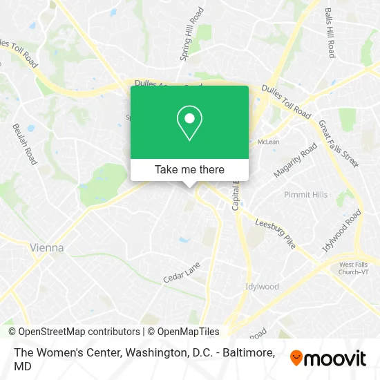The Women's Center map