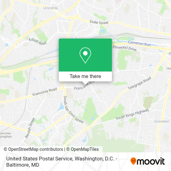 United States Postal Service map