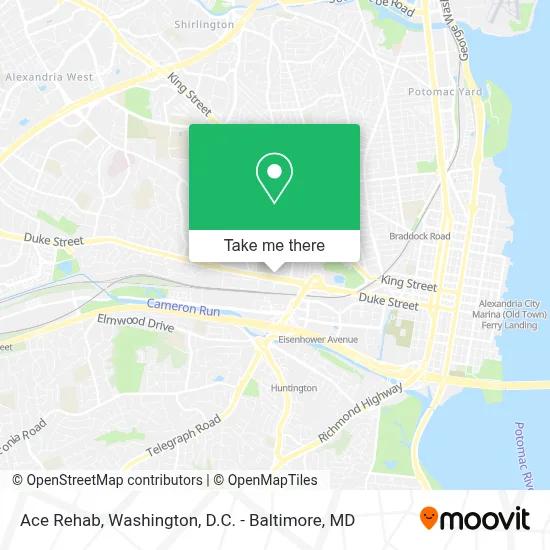 Ace Rehab map