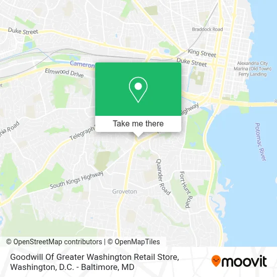 Goodwill Of Greater Washington Retail Store map