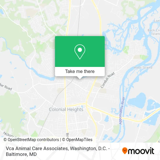 Vca Animal Care Associates map