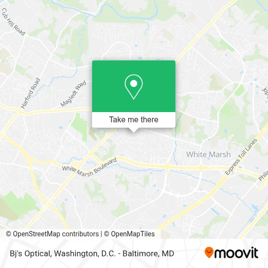 Bj's Optical map