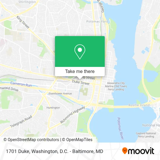 1701 Duke map