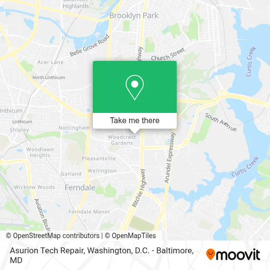 Asurion Tech Repair map