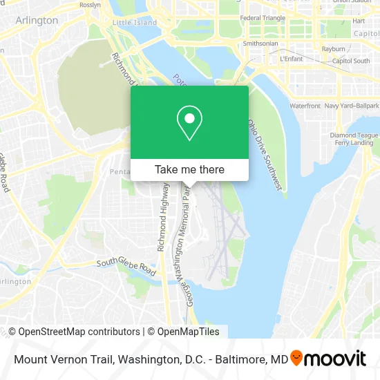 Mount Vernon Trail map