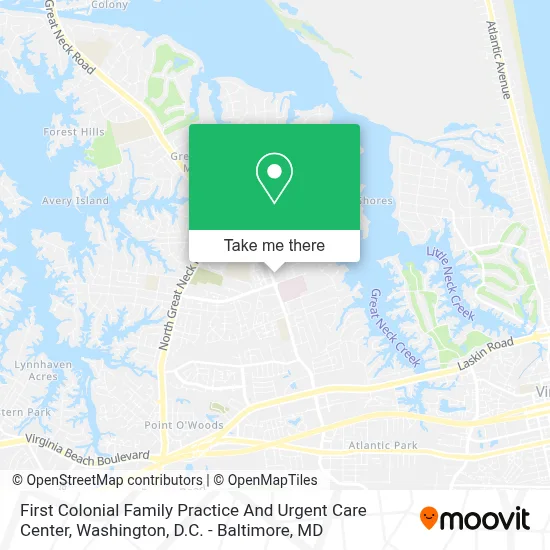 First Colonial Family Practice And Urgent Care Center map